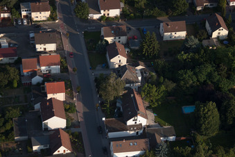 Quartier Dannstadt in Dannstadt-Schauernheim dans le département Rhénanie-Palatinat, Allemagne depuis l'avion