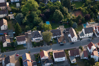 Quartier Dannstadt in Dannstadt-Schauernheim dans le département Rhénanie-Palatinat, Allemagne vu d'un drone