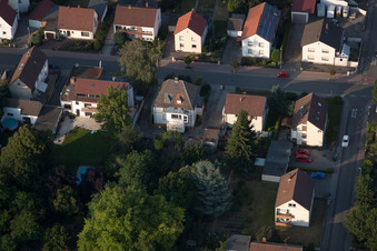 Quartier Dannstadt in Dannstadt-Schauernheim dans le département Rhénanie-Palatinat, Allemagne vu d'un drone