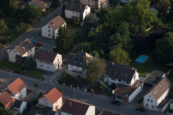 Vue oblique de Quartier Dannstadt in Dannstadt-Schauernheim dans le département Rhénanie-Palatinat, Allemagne