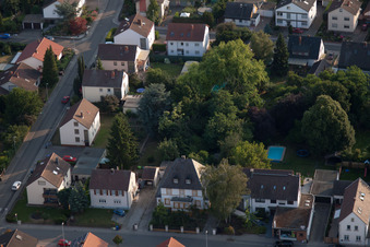 Quartier Dannstadt in Dannstadt-Schauernheim dans le département Rhénanie-Palatinat, Allemagne vue d'en haut