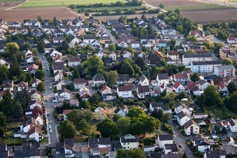 Vue oblique de Quartier Dannstadt in Dannstadt-Schauernheim dans le département Rhénanie-Palatinat, Allemagne