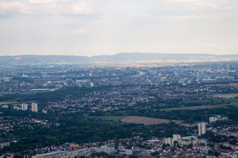 Quartier Edigheim in Ludwigshafen am Rhein dans le département Rhénanie-Palatinat, Allemagne vue d'en haut