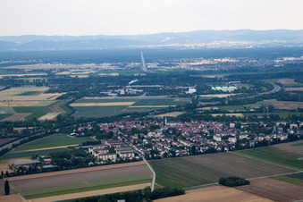 Vue oblique de Quartier Mörsch in Frankenthal dans le département Rhénanie-Palatinat, Allemagne