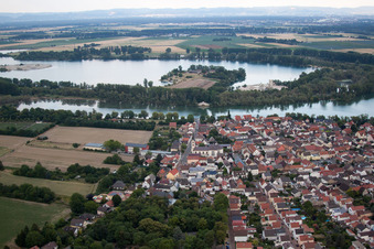 Quartier Roxheim in Bobenheim-Roxheim dans le département Rhénanie-Palatinat, Allemagne depuis l'avion
