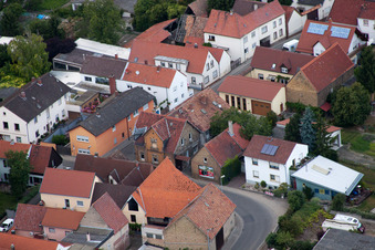 Quartier Bobenheim in Bobenheim-Roxheim dans le département Rhénanie-Palatinat, Allemagne vue d'en haut