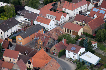 Quartier Bobenheim in Bobenheim-Roxheim dans le département Rhénanie-Palatinat, Allemagne depuis l'avion