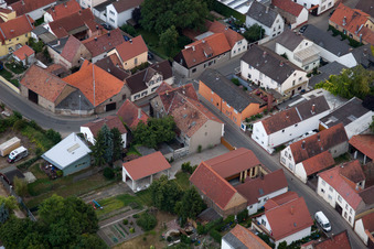 Quartier Bobenheim in Bobenheim-Roxheim dans le département Rhénanie-Palatinat, Allemagne d'en haut