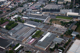 Frankenthal dans le département Rhénanie-Palatinat, Allemagne du point de vue du drone