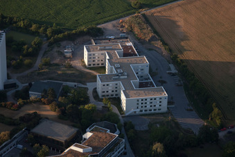 Quartier Oggersheim in Ludwigshafen am Rhein dans le département Rhénanie-Palatinat, Allemagne vu d'un drone