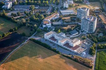 Vue aérienne de Terrain hospitalier de la BG Klinik Ludwigshafen à le quartier Oggersheim in Ludwigshafen am Rhein dans le département Rhénanie-Palatinat, Allemagne