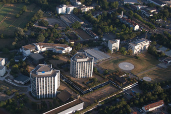 Clinique BG à le quartier Oggersheim in Ludwigshafen am Rhein dans le département Rhénanie-Palatinat, Allemagne d'en haut