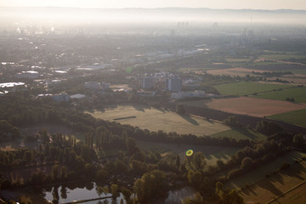 Quartier Oggersheim in Ludwigshafen am Rhein dans le département Rhénanie-Palatinat, Allemagne vue d'en haut
