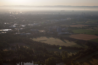 Quartier Oggersheim in Ludwigshafen am Rhein dans le département Rhénanie-Palatinat, Allemagne depuis l'avion
