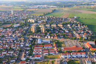 Vue aérienne de Rue Blockfeld à Mutterstadt dans le département Rhénanie-Palatinat, Allemagne