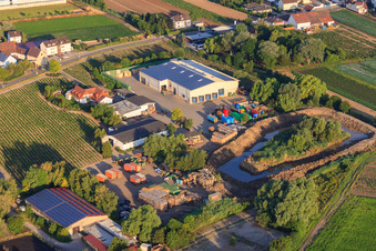 Vue aérienne de Usine de légumes frais Sahler GdbR 2 à le quartier Dannstadt in Dannstadt-Schauernheim dans le département Rhénanie-Palatinat, Allemagne