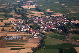 Vue aérienne de Quartier Geinsheim in Neustadt an der Weinstraße dans le département Rhénanie-Palatinat, Allemagne