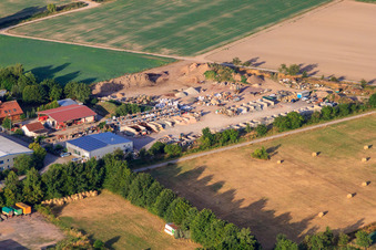 Vue oblique de Pierres naturelles et transport Kohler à Zeiskam dans le département Rhénanie-Palatinat, Allemagne