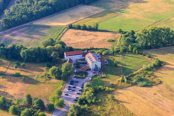 Hôtel Zeiskamer Mühle à Zeiskam dans le département Rhénanie-Palatinat, Allemagne du point de vue du drone