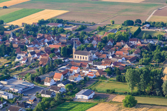 Photographie aérienne de Église à Ottersheim bei Landau dans le département Rhénanie-Palatinat, Allemagne