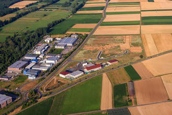 Vue aérienne de Fouilles archéologiques dans le nouveau parc industriel W II à Herxheim bei Landau dans le département Rhénanie-Palatinat, Allemagne