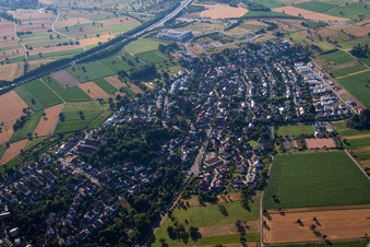 Quartier Palmbach in Karlsruhe dans le département Bade-Wurtemberg, Allemagne vue du ciel