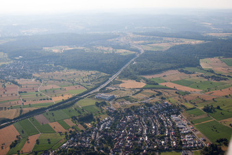 Enregistrement par drone de Quartier Palmbach in Karlsruhe dans le département Bade-Wurtemberg, Allemagne