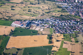Vue aérienne de Polytec à le quartier Reichenbach in Waldbronn dans le département Bade-Wurtemberg, Allemagne