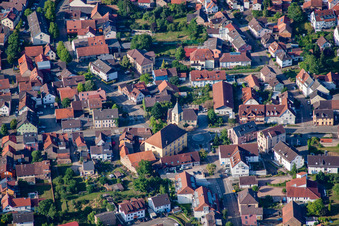 Quartier Langensteinbach in Karlsbad dans le département Bade-Wurtemberg, Allemagne d'en haut