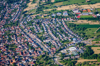 Quartier Langensteinbach in Karlsbad dans le département Bade-Wurtemberg, Allemagne hors des airs