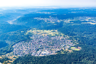 Vue aérienne de Quartier Büchenbronn in Pforzheim dans le département Bade-Wurtemberg, Allemagne