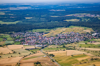 Vue aérienne de Neuhausen dans le département Bade-Wurtemberg, Allemagne