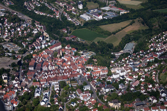 Vue aérienne de Vieille ville à Leonberg dans le département Bade-Wurtemberg, Allemagne