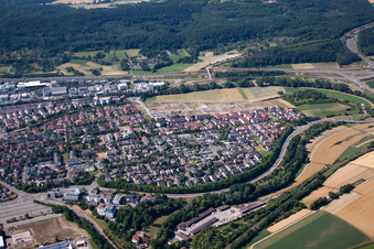 Leonberg dans le département Bade-Wurtemberg, Allemagne du point de vue du drone