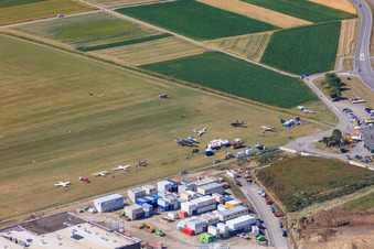 Photographie aérienne de Site de vol à voile Malmsheim du SFC Leonberg Renningen à le quartier Malmsheim in Renningen dans le département Bade-Wurtemberg, Allemagne