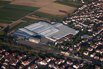 Site de l'usine Kardex Remstar Produktion Deutschland GmbH Kardex-Platz à Bellheim dans le département Rhénanie-Palatinat, Allemagne d'en haut