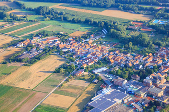 Vue aérienne de Chemin Souabe à Bellheim dans le département Rhénanie-Palatinat, Allemagne