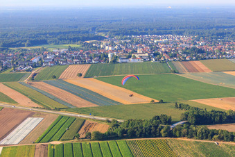 Vue aérienne de Au château d'eau depuis le nord à Kandel dans le département Rhénanie-Palatinat, Allemagne