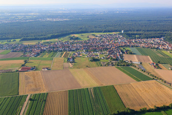 Vue aérienne de Aperçu des villes du nord à Hatzenbühl dans le département Rhénanie-Palatinat, Allemagne
