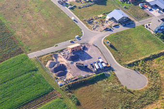 Dans le Gereut à Hatzenbühl dans le département Rhénanie-Palatinat, Allemagne d'en haut