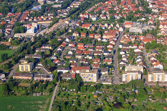 Photographie aérienne de Raiffeisenstrasse à Kandel dans le département Rhénanie-Palatinat, Allemagne