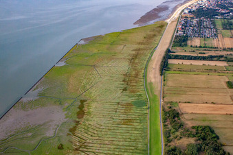 Vue aérienne de Mer des Wadden à le quartier Duhnen in Cuxhaven dans le département Basse-Saxe, Allemagne