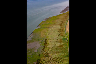 Vue aérienne de Mer des Wadden à le quartier Duhnen in Cuxhaven dans le département Basse-Saxe, Allemagne