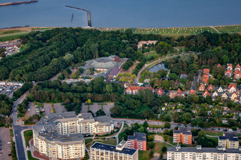Vue aérienne de Résidence Kurpark à le quartier Döse in Cuxhaven dans le département Basse-Saxe, Allemagne