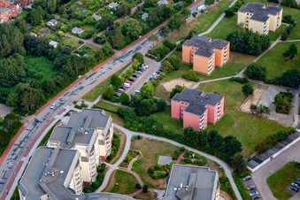 Vue aérienne de Kurparkallee à le quartier Döse in Cuxhaven dans le département Basse-Saxe, Allemagne
