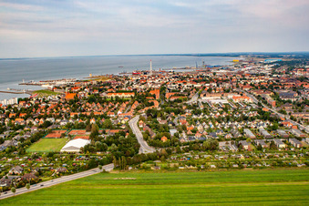 Vue aérienne de Feldweg et Haydnstr à le quartier Döse in Cuxhaven dans le département Basse-Saxe, Allemagne