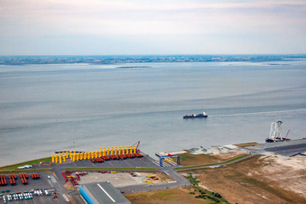 Vue aérienne de Cuxhaven dans le département Basse-Saxe, Allemagne