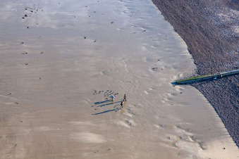 Vue aérienne de Côte de la Manche à Woignarue dans le département Somme, France