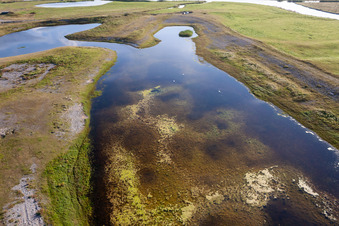Vue aérienne de Hable d'Ault à Woignarue dans le département Somme, France