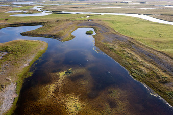 Vue aérienne de Hable d'Ault à Woignarue dans le département Somme, France